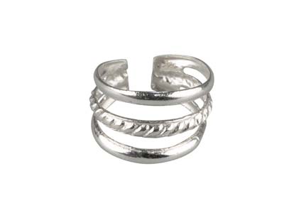 Sterling-Silver-Triple-Row-Cuff----Te...