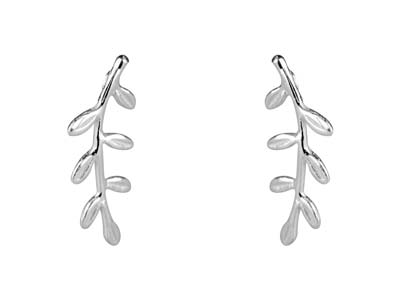 Sterling Silver Vine Ear Climber   Earrings - Standard Image - 1