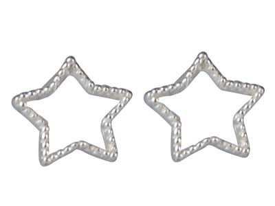 Sterling-Silver-Star-Outline-Stud--Ea...