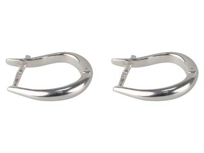 Sterling-Silver-Plain-Hinged-Hoop--Ea...