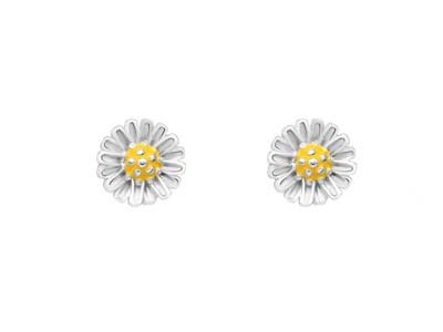 Sterling-Silver-Daisy-Design-Stud--Ea...