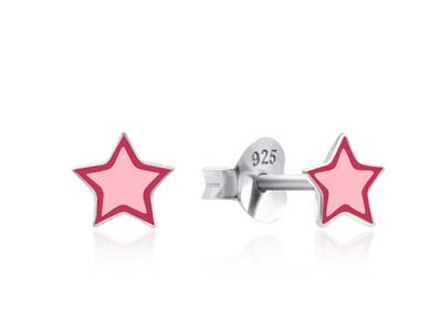 Sterling-Silver-Star-Enamel-Stud---Ea...