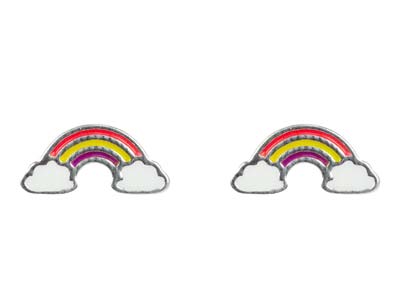 Sterling Silver Rainbow Earrings - Standard Image - 1