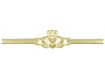 9ct Yellow Gold Flat Ring Df8382   1.50mm Hallmarked Marked made In  Ireland, Embossed Gents Claddagh  Ring