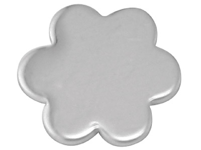 Sterling Silver Blank A45 0.80mm   Pack of 20, Fully Annealed 6 Petal Flower Blank 9.3mm, 100% Recycled  Silver - Standard Image - 1