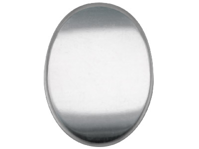 Sterling Silver Blank Kc8211 1.00mm Fully Annealed Oval 20.4mm X        15.3mm, 100% Recycled Silver - Standard Image - 1
