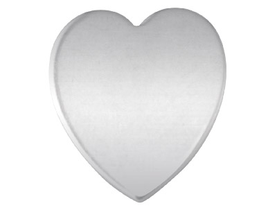 Sterling Silver Blank F12 0.80mm   Pack of 20 Fully Annealed Solid    Heart Shape 14.6mm X 12.8mm, 100%  Recycled Silver - Standard Image - 1