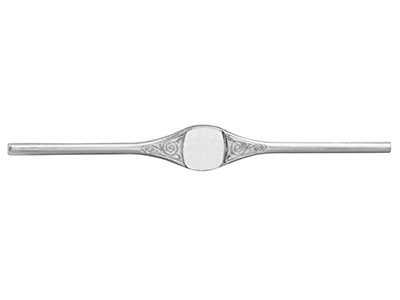 Sterling Silver Flat Ring L146     1.30mm Fully Annealed, Embossed    Cushion Signet, 100 Recycled      Silver