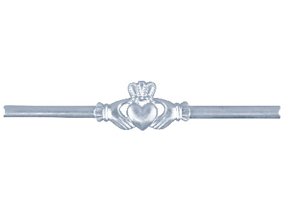 Sterling Silver Flat Ring Df8380   1.50mm Embossed Ladies Claddagh    Ring, 100 Recycled Silver