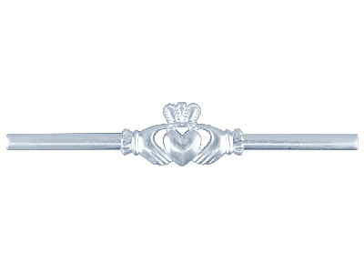 Sterling Silver Flat Ring Df8382   1.50mm Embossed Gents Claddagh     Ring, 100 Recycled Silver