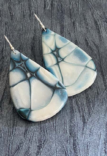 Shibori Fimo Earrings