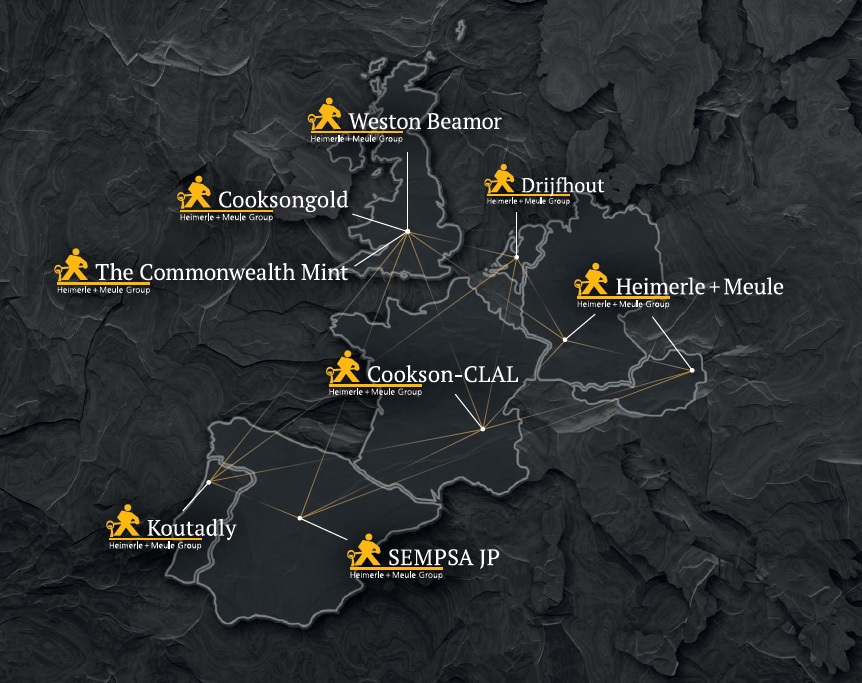 Cooksongold Heimerle + Meule Group Map