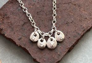 Silver Clay Bow Pendant