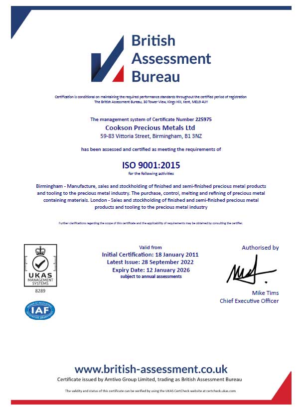 ISO9001:2015 Certificate