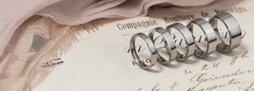 Titanium and Black Zirconium Wedding Rings