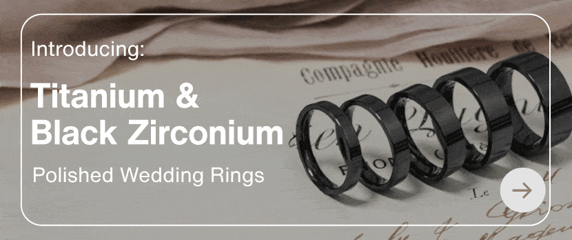 Shop Titanium and Black Zirconium Wedding Rings