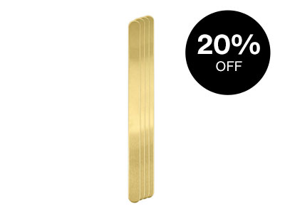 ImpressArt Brass Cuff Bangle 150x10mm