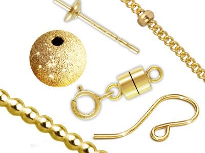 Cooksongold 14ct Yellow Gold Filled Jewellery Clasps Multiple Size and Shapes