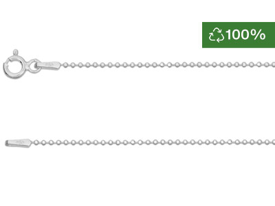 Sterling Silver 1.2mm Ball Chain 18"/45cm Unhallma