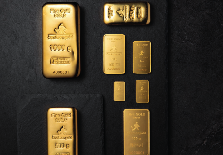 An assortment of goldbars